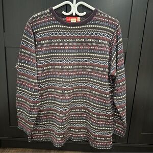 Vintage Patterned Multicolour Stripe Sweater Size Small Women’s Oversized